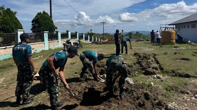 Karya Bakti Yonarmed 12 Kostrad Perkuat Infrastruktur Kesehatan bagi Masyarakat Perbatasan