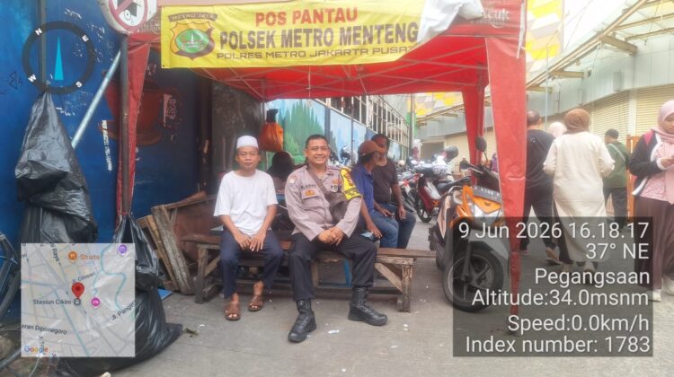 Patroli Dialogis Bhabinkamtibmas Pegangsaan Perkuat Keamanan di Kawasan Cikini Gold Center