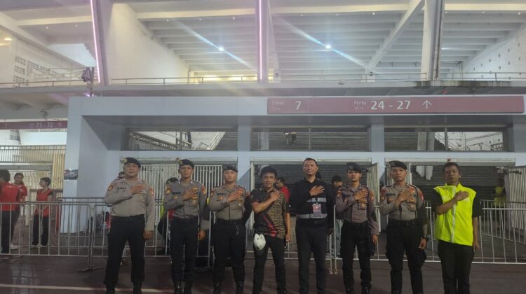SUGBK Senayan Jadi Pusat Pengamanan Laga FIFA Series Indonesia vs Mozambik, Aparat Polri Lakukan Pengamanan Ketat di Zona 7