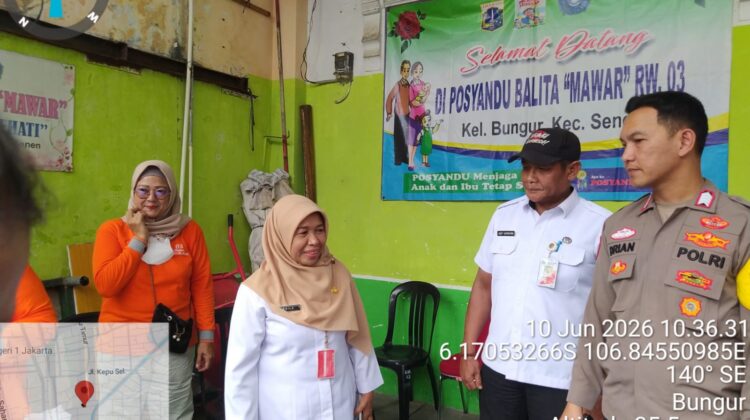 Bhabinkamtibmas Bungur Monitoring Posyandu Lansia dan Balita di RW 03, Dukung Kesehatan Warga
