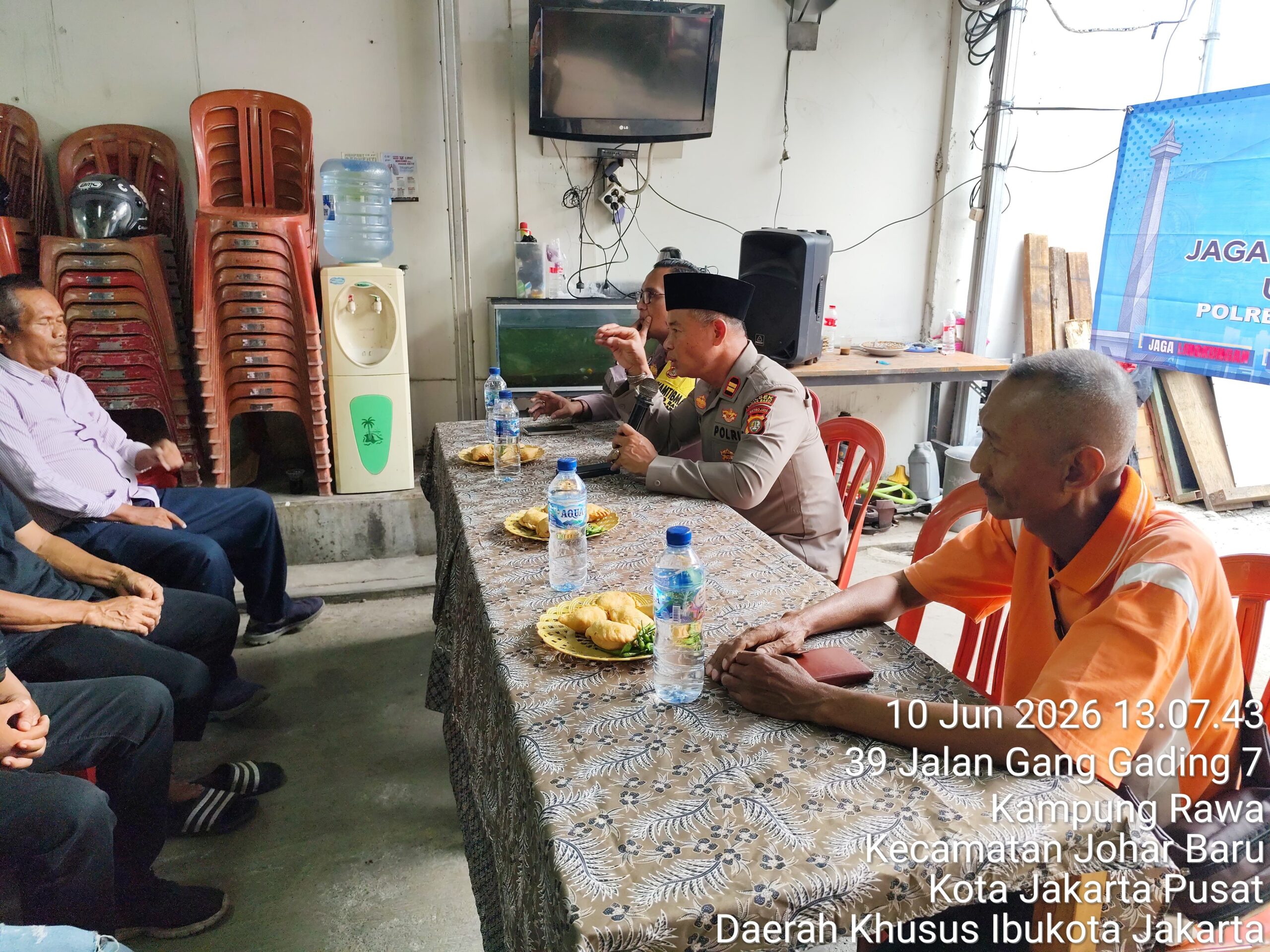 Jaga Jakarta On The Spot untuk Indonesia, Polres Metro Jakarta Pusat Serap Aspirasi Warga Kampung Rawa