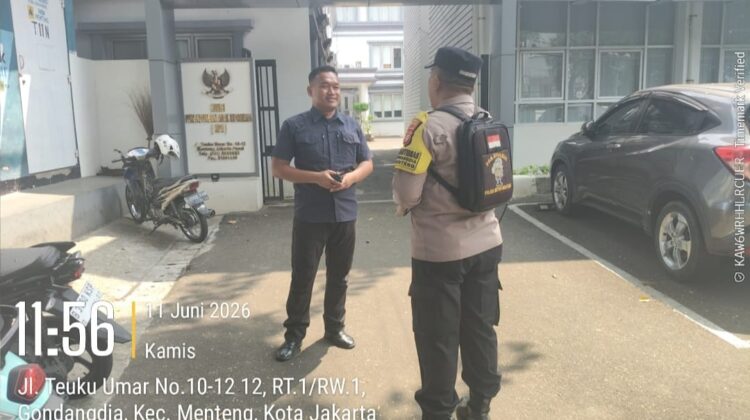 Patroli Kantor KPAI, Bhabinkamtibmas Gondangdia Perkuat Pengawasan Keamanan