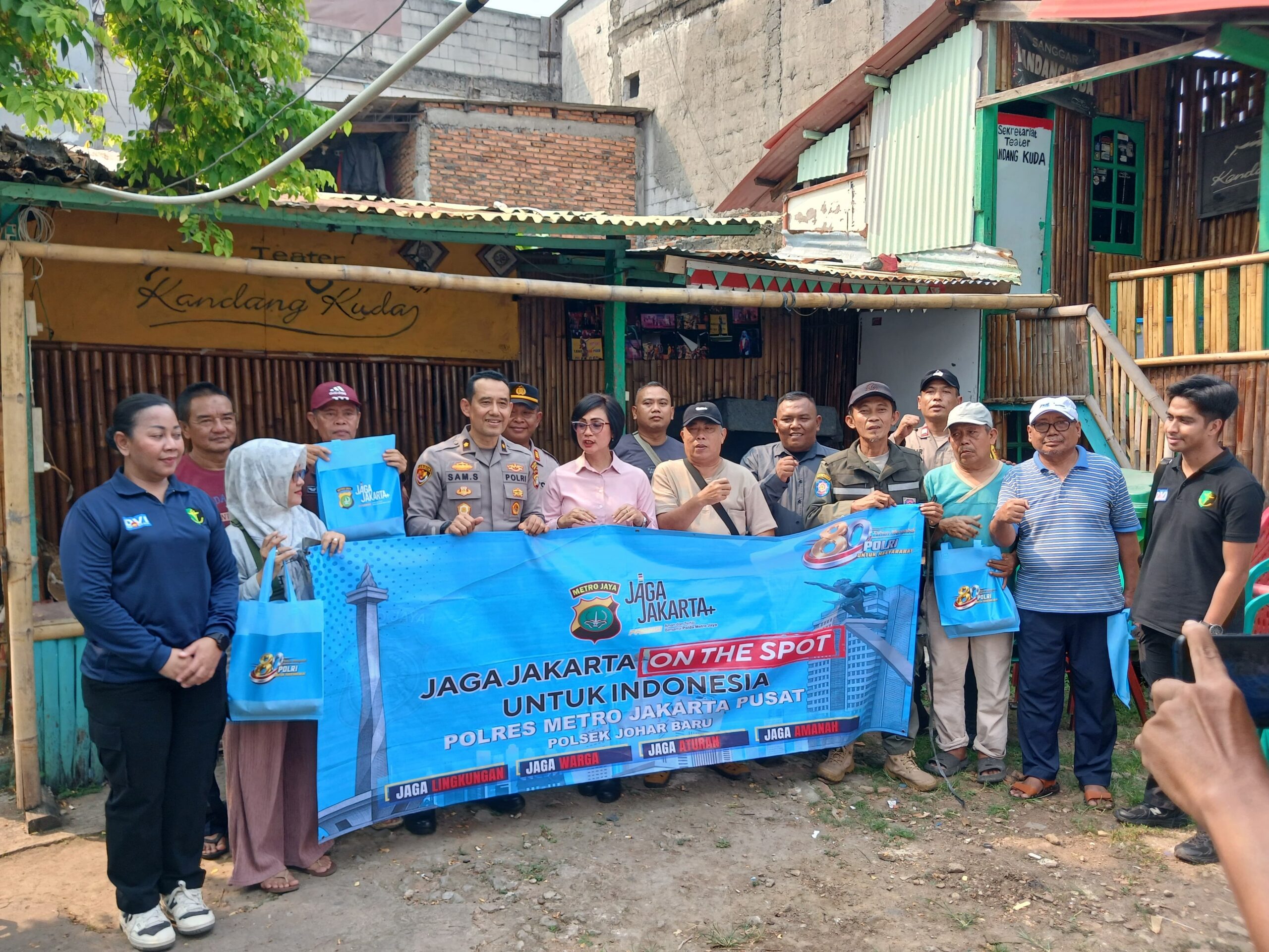 Jaga Jakarta On The Spot Untuk Indonesia, Polres Metro Jakarta Pusat Serap Aspirasi Warga Galur dan Perkuat Kamtibmas