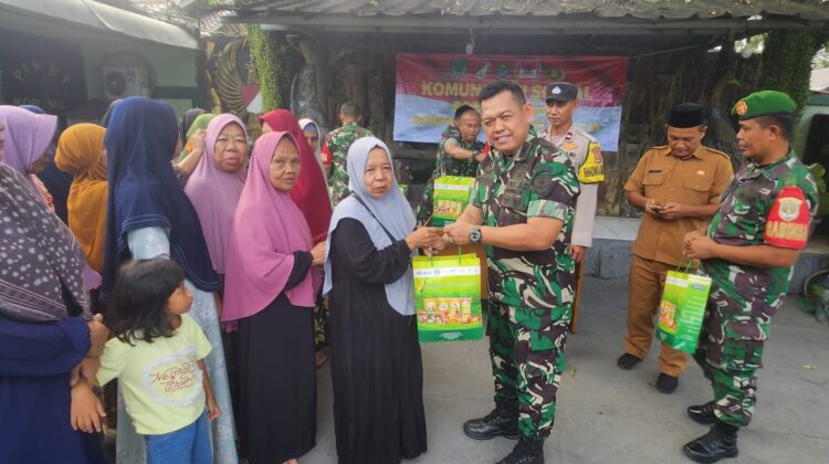 TNI Peduli, Koramil 04/Cikupa Komsos dan Berbagi Sembako ke Warga Binaan