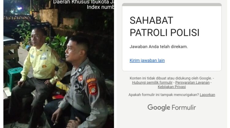 Antisipasi Kerawanan Dini Hari,Unit Patroli Polsek Metro Gambir Sambang Ke Jl.Suryopranoto Gambir