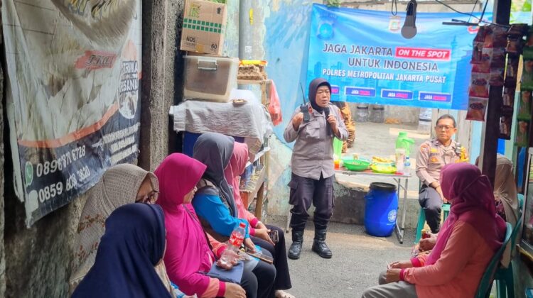 Kanit Binmas Polsek Metro Tanah Abang Gelar “Jaga Jakarta On The Spot” di Karet Tengsin