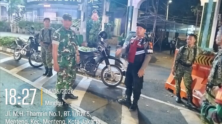 Patroli Tiga Pilar Menteng Sisir Titik Strategis, Jaga Jakarta Tetap Aman dan Kondusif