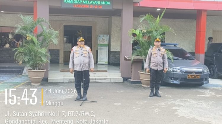 Wakapolres Metro Jakpus Pimpin Apel Siaga, 62 Personel Amankan Wilayah Menteng