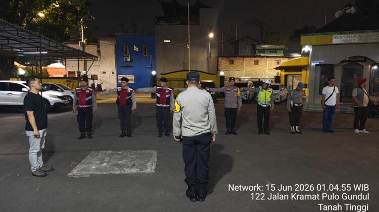 Polsek Johar Baru Gelar Apel Operasi Cipta Kondisi, Antisipasi Begal, Narkoba, Sajam dan Kejahatan Jalanan