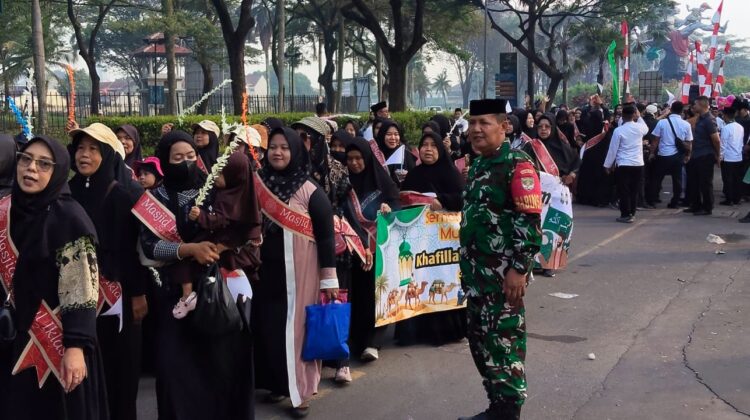 Pawai Ta’aruf Tahun Baru Islam 1448 H Meriahkan Citra Raya, TNI Hadir Dukung Syiar Islam dan Kondusivitas Wilayah