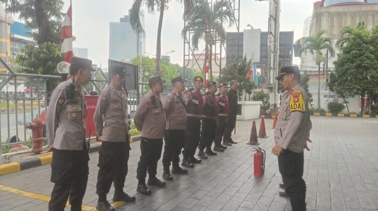 APEL PELAYANAN PENGAMANAN AKSI UNJUK RASA HMI JAKARTA SELATAN DI MENARA SALEMBA BERLANGSUNG AMAN DAN KONDUSIF