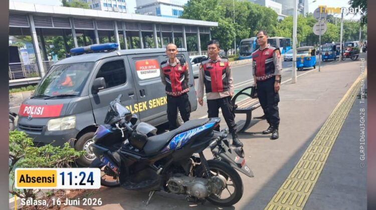 Patroli Samapta Polsek Senen Sambangi Objek Vital, Situasi Wilayah Kondusif