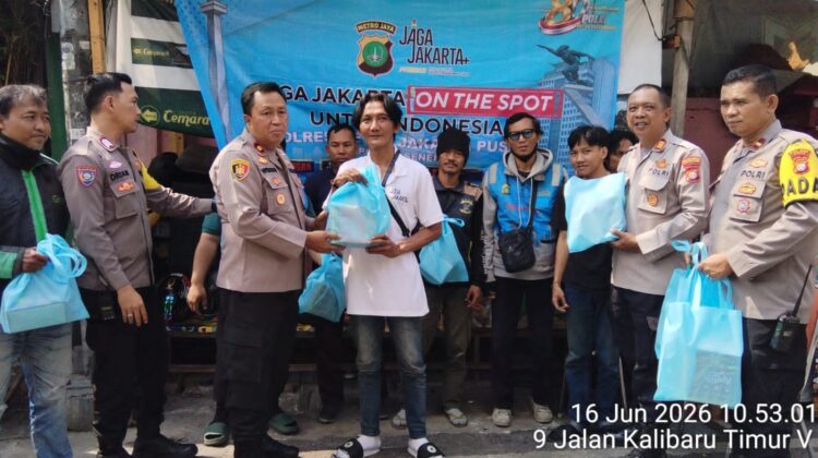 Polsek Senen Gandeng Ojol dan Pelaku Usaha Percetakan Lewat Program Jaga Jakarta On The Spot