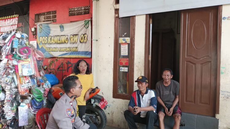 Cooling System dan Sambang DDS, Bhabinkamtibmas Kampung Rawa Ajak Warga Jaga Kondusifitas Lingkungan