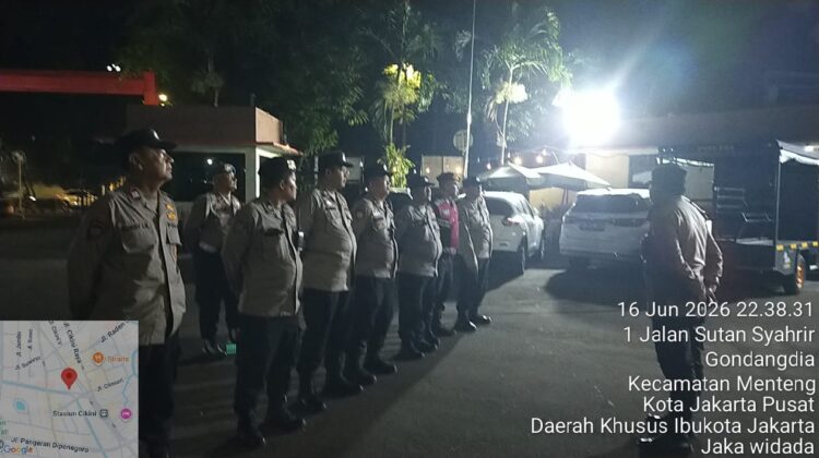 Apel Cipkon Jaga Jakarta, Polsek Menteng Siapkan Personel Antisipasi Kerawanan Malam