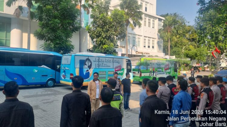 Apel Konsolidasi Pengamanan Aksi Unjuk Rasa di Kantor BPOM Berlangsung Aman dan Kondusif