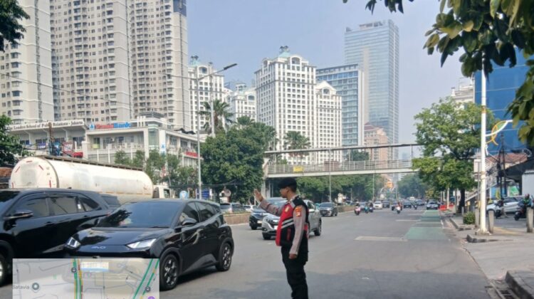 Strong Point Sore Hari, Personel Patko 1051 Hadir Berikan Rasa Aman bagi Pengguna Jalan