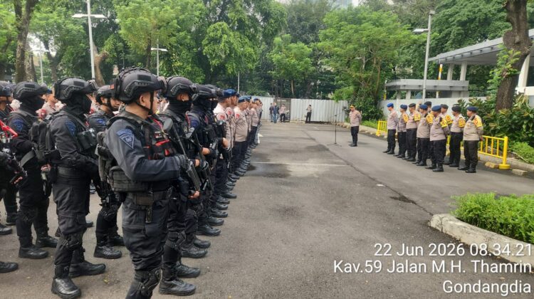 Wakapolsek Metro Menteng Pimpin Apel Pengamanan, 421 Personel Siaga di Bundaran HI