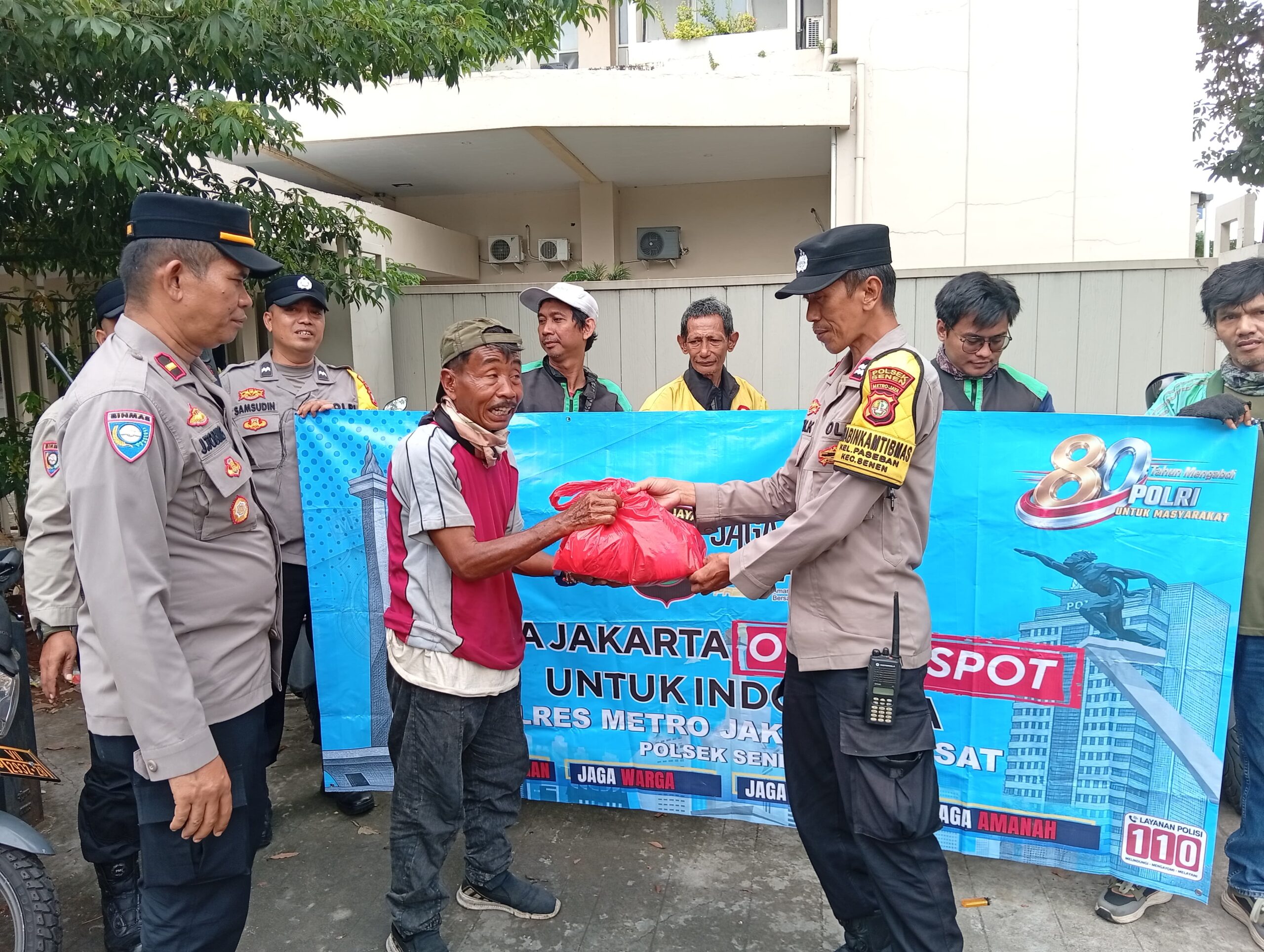 Polsek Senen Gelar Jaga Jakarta On The Spot, Rangkul Pedagang Kaki Lima dan Ojek Online Jaga Kamtibmas