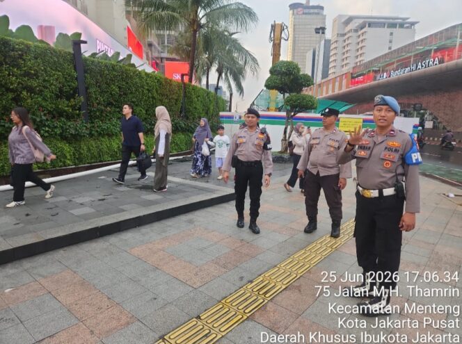 
					Patroli Humanis di Jalan Mh Thamrin, Polisi Perketat Pengamanan Kawasan Strategis