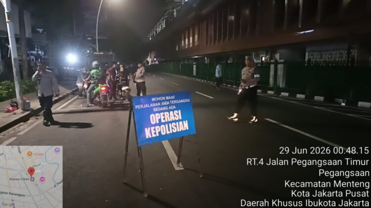 Operasi Cipkon Menteng Berhasil Tindak Tujuh Motor Tanpa Surat Kendaraan