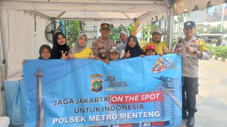 Jaga Jakarta On The Spot Hadir di Car Free Day, Polsek Metro Menteng Ajak Warga Jaga Kamtibmas
