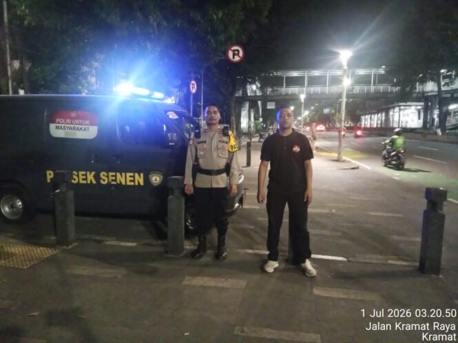 
					Patroli Jelang Subuh di Senen, Polisi Antisipasi Tawuran dan Gangguan Kamtibmas