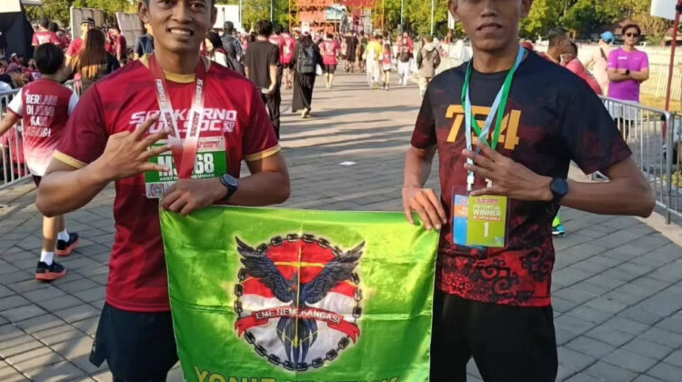 Prajurit Yonif 754 Kostrad Juarai Soekarno Run 5K Solo