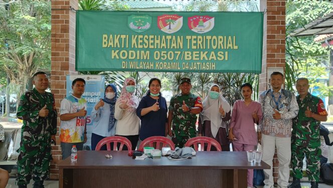 
					Sentuhan Kepedulian TNI, Warga Jatiasih Antusias Ikuti Bakti Kesehatan Teritorial Kodim 0507/Bekasi