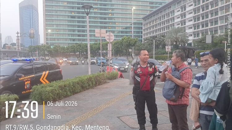 Patroli Preventif Polsek Metro Menteng Jaga Kawasan Thamrin Tetap Aman dan Kondusif
