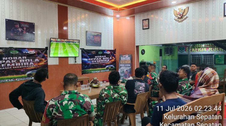 KORAMIL 10/SEPATAN GELAR NOBAR GEMBIRA PIALA DUNIA 2026 BERSAMA MASYARAKAT