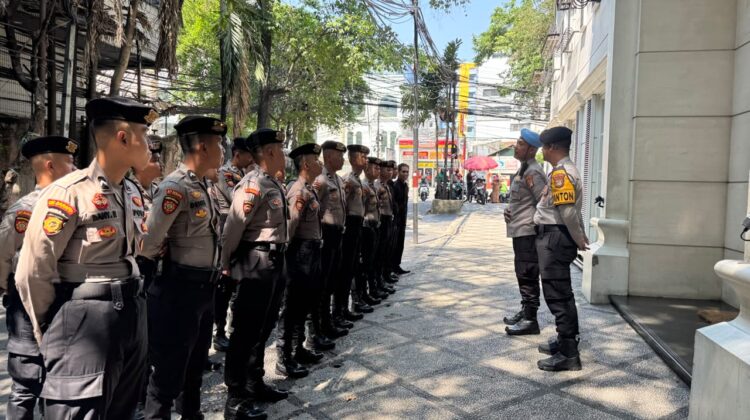 Polri Gelar Apel Pengamanan Aksi Unjuk Rasa di Kantor DPP PSI, Personel Siap Berikan Pelayanan Humanis