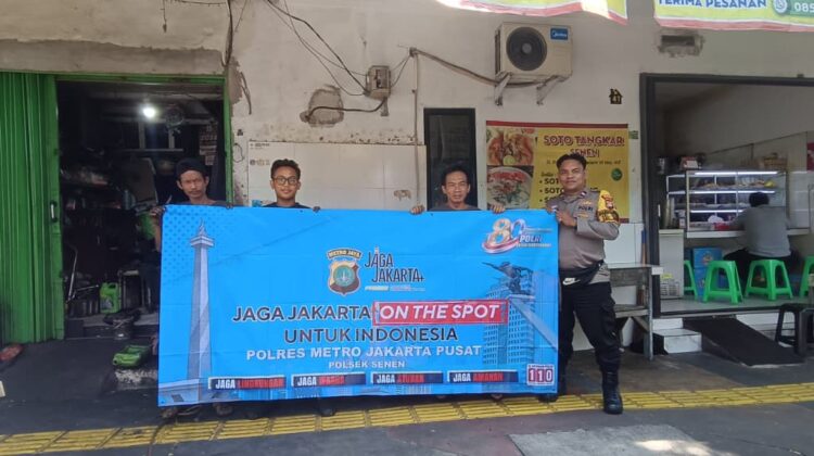 Jaga Jakarta On The Spot, Polsek Senen Ajak Warga Perkuat Sinergi Jaga Keamanan Lingkungan