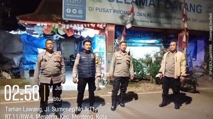 Polsek Metro Menteng Perkuat Patroli Dini Hari, Taman Lawang Jadi Fokus Pengamanan