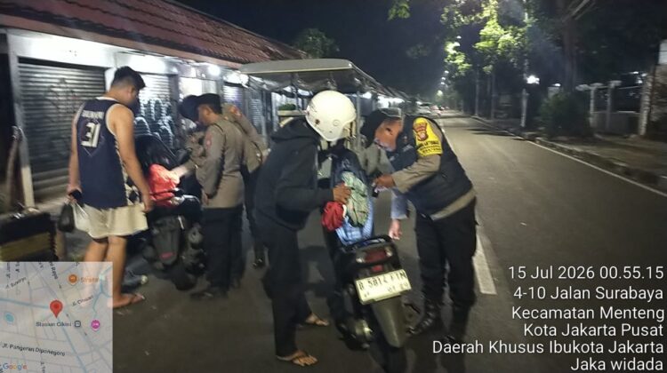 Operasi Cipkon Menteng, Polisi Perketat Pengawasan Kendaraan Pada Malam Hari