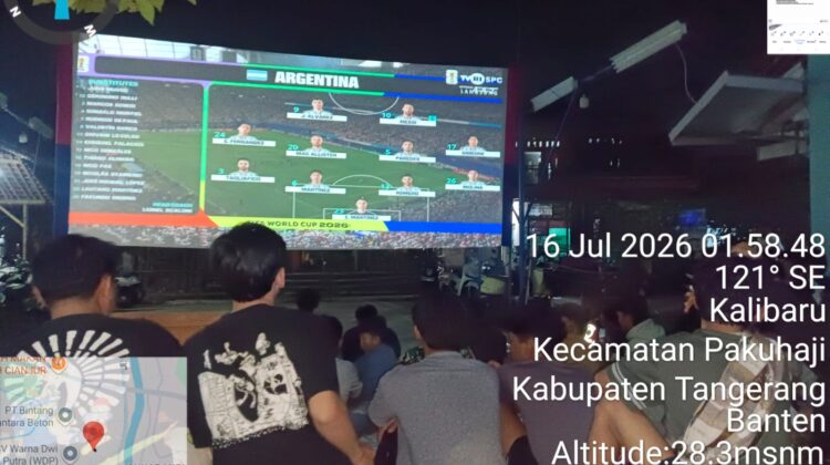 Perkuat Kemanunggalan TNI dengan Rakyat, Koramil 10/Sepatan Gelar Nobar Gembira Piala Dunia 2026 Bersama Masyarakat