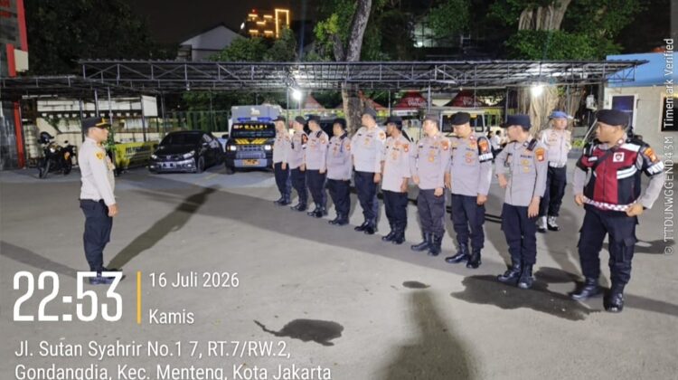 Patroli Cipkon Polsek Metro Menteng Diperkuat, Polisi Siaga Jaga Keamanan Malam