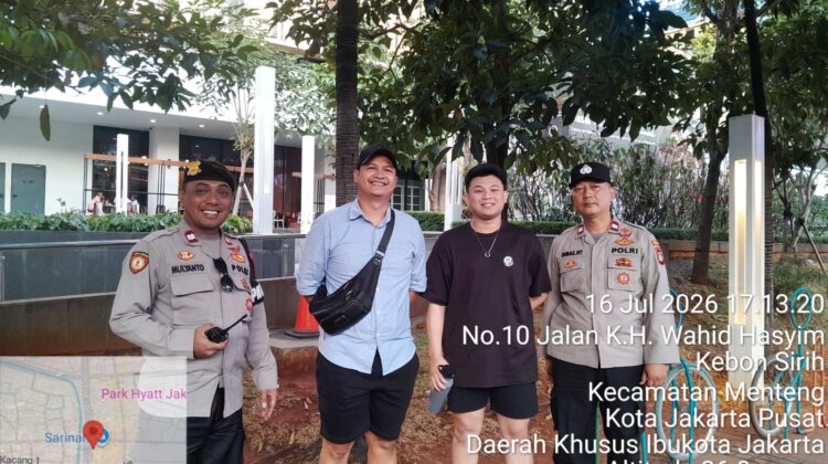 Patroli Humanis Polsek Metro Menteng Perkuat Pengamanan Kawasan MH Thamrin
