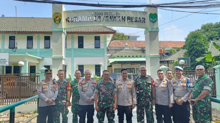 Kapolsek Sawah Besar Perkuat Sinergitas TNI–Polri Lewat Silaturahmi ke Koramil 02