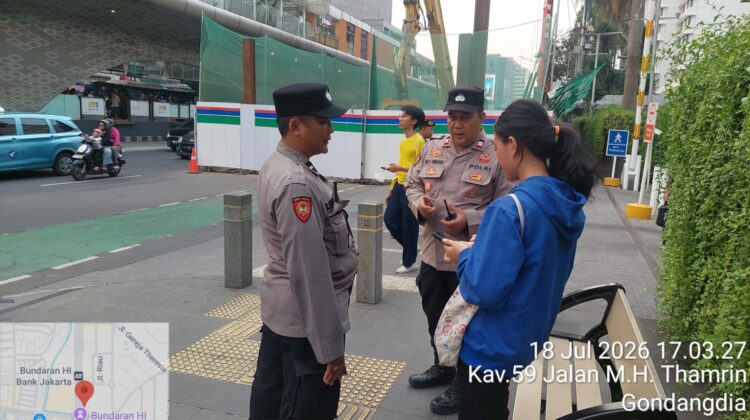 Polisi Perkuat Patroli Preventif di Jalan MH Thamrin, Wujudkan Jakarta Aman dan Kondusif
