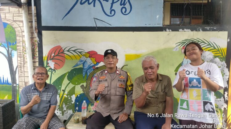 Pererat Kemitraan dengan Warga, Polsek Johar Baru Gelar Sambang dan Cooling System di RW 06 Galur