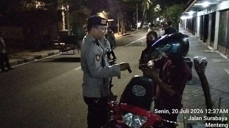 Malam Tak Lagi Longgar, Polsek Metro Menteng Intensifkan Razia Cipta Kondisi