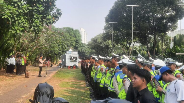 Ratusan Personel Gabungan Disiagakan Amankan Bazar Kreasi Bhayangkari Nusantara di JICC Senayan