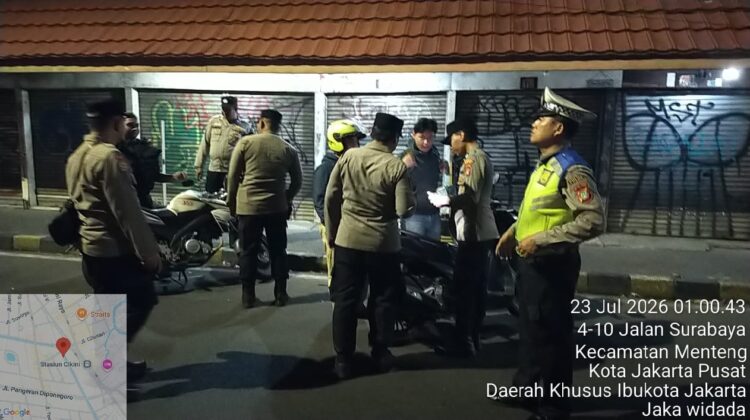 Menteng Diperketat, Razia Malam Polsek Saring Kendaraan Cegah Kriminalitas