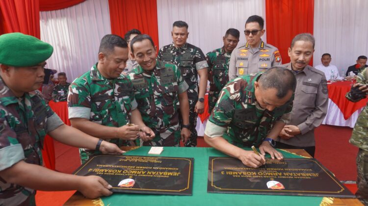 Kodim 0510/Trs Resmikan Jembatan Penghubung Armco