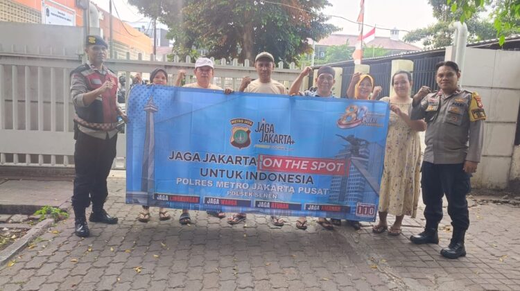 Polsek Senen Gelar ‘Jaga Jakarta On The Spot’, Ajak Pedagang GOR Kolam Renang Perkuat Keamanan Lingkungan