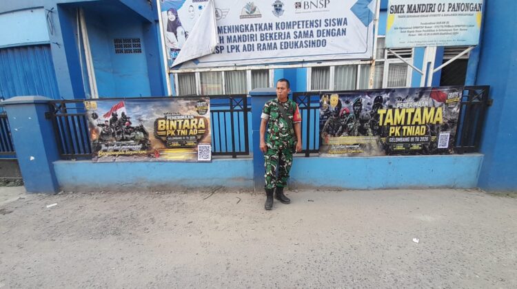 Babinsa Koramil 14/Panongan Gencarkan Sosialisasi Penerimaan Caba PK dan Cata PK TNI AD Gelombang III TA 2026