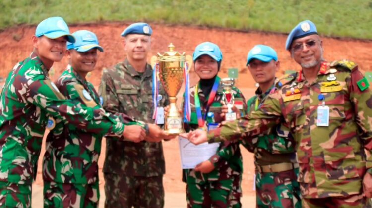 Satgas INDORDB XXXIX-G MONUSCO Borong Gelar Juara Lomba Tembak Internasional di Kongo