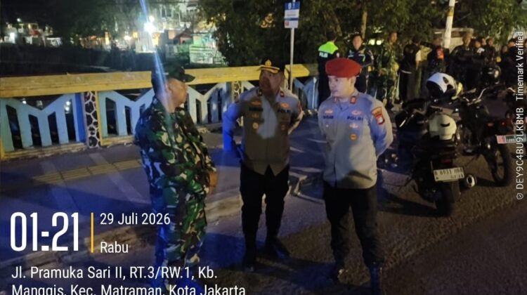 Sinergi 58 Personel Gabungan Perketat Perbatasan Menteng–Jaktim, Situasi Aman Terkendali