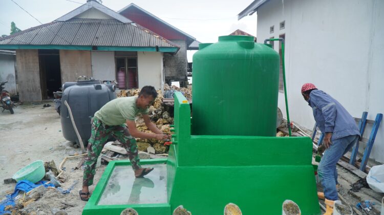 Pekerjaan Manunggal Air Bersih TMMD Ke-129 di Desa Umbele Lama Masuki Tahap Akhir